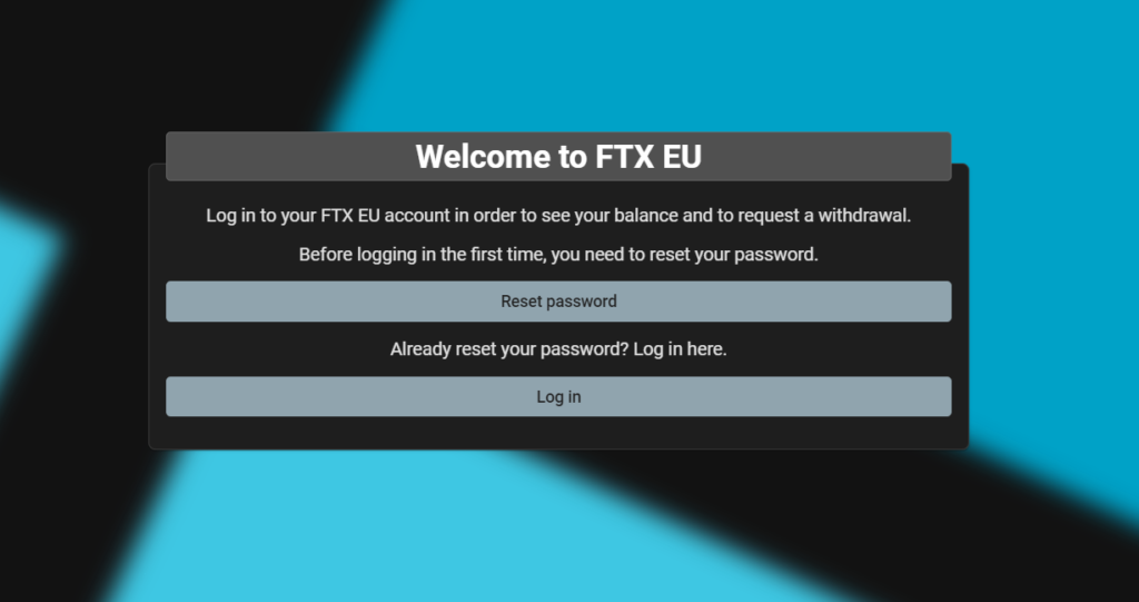 FTX EU homepage