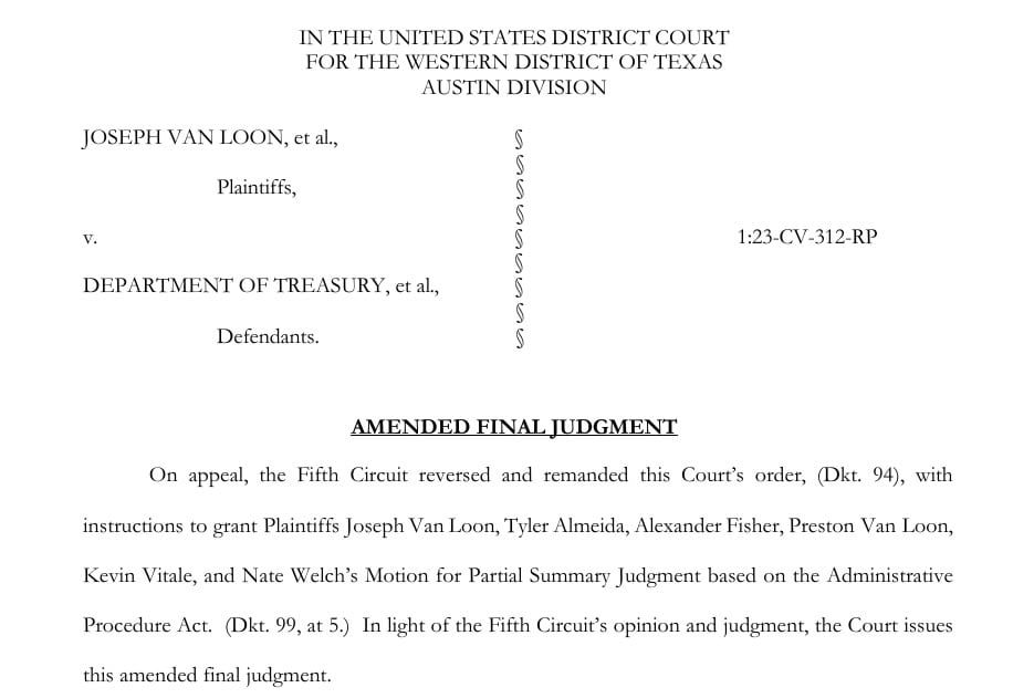 An excerpt from Judge Robert Pitman’s ruling