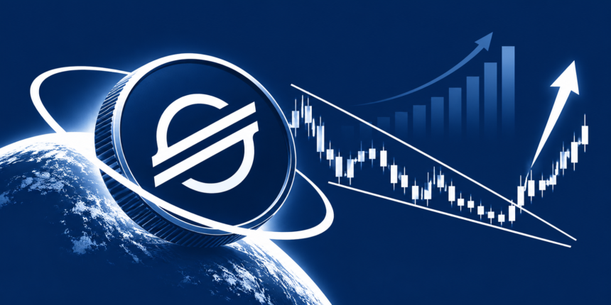 Stellar (XLM) Eyes $0.22 as Falling Wedge Meets Strong Q3 Growth